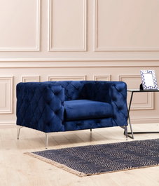 Atelier Del Sofa Como - Sillón Orejero Azul Marino